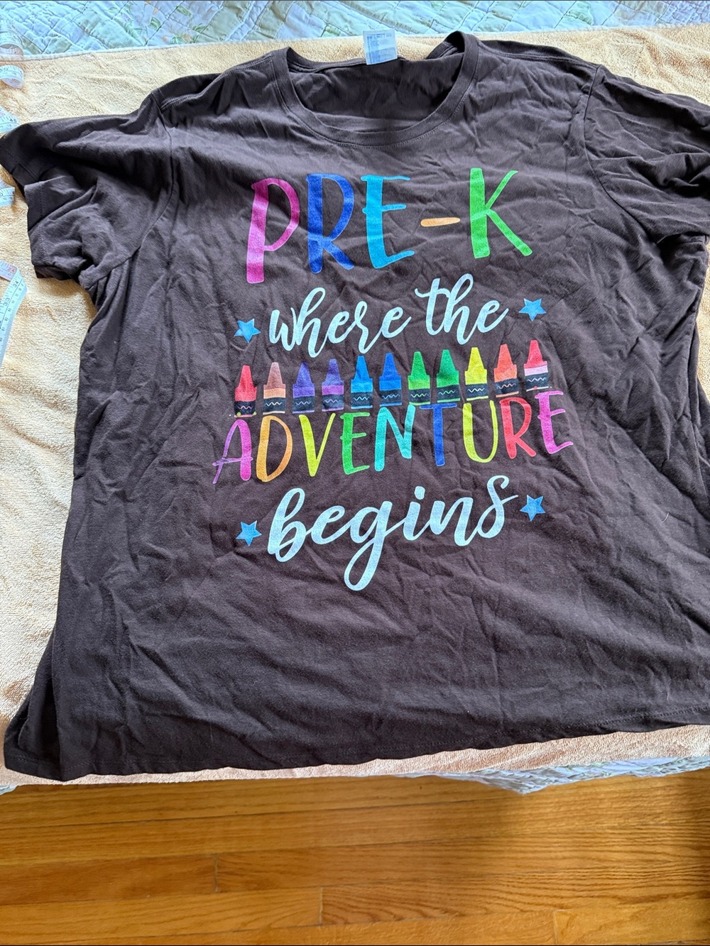 Hanes Black PRE-K Colorful Crayon Graphic Tee